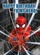 Spiderman verjaardagskaart to my hero